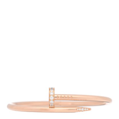 Cartier 18K Pink Gold Diamond Juste Un Clou Bracelet 16 1 of 5