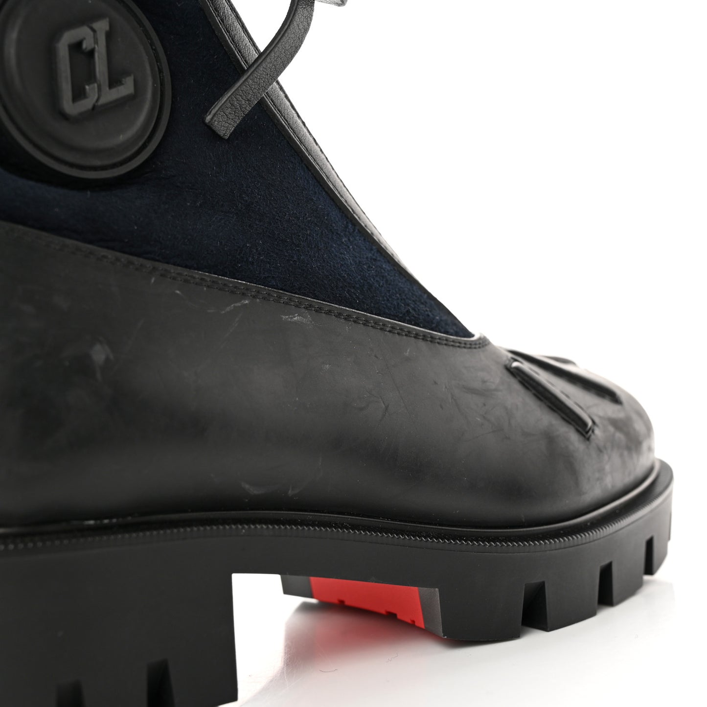 Kid Calfskin Shearling Glory Flat Boot 35.5 Version Black