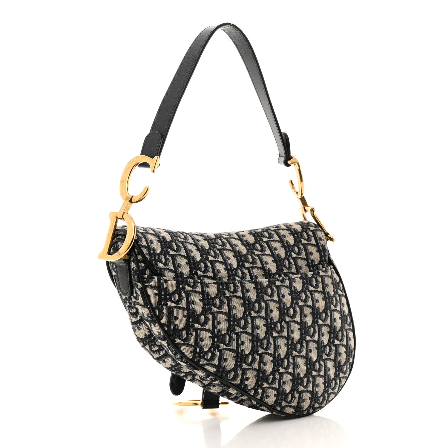 Christian Dior Oblique Saddle Bag Blue 3 of 13