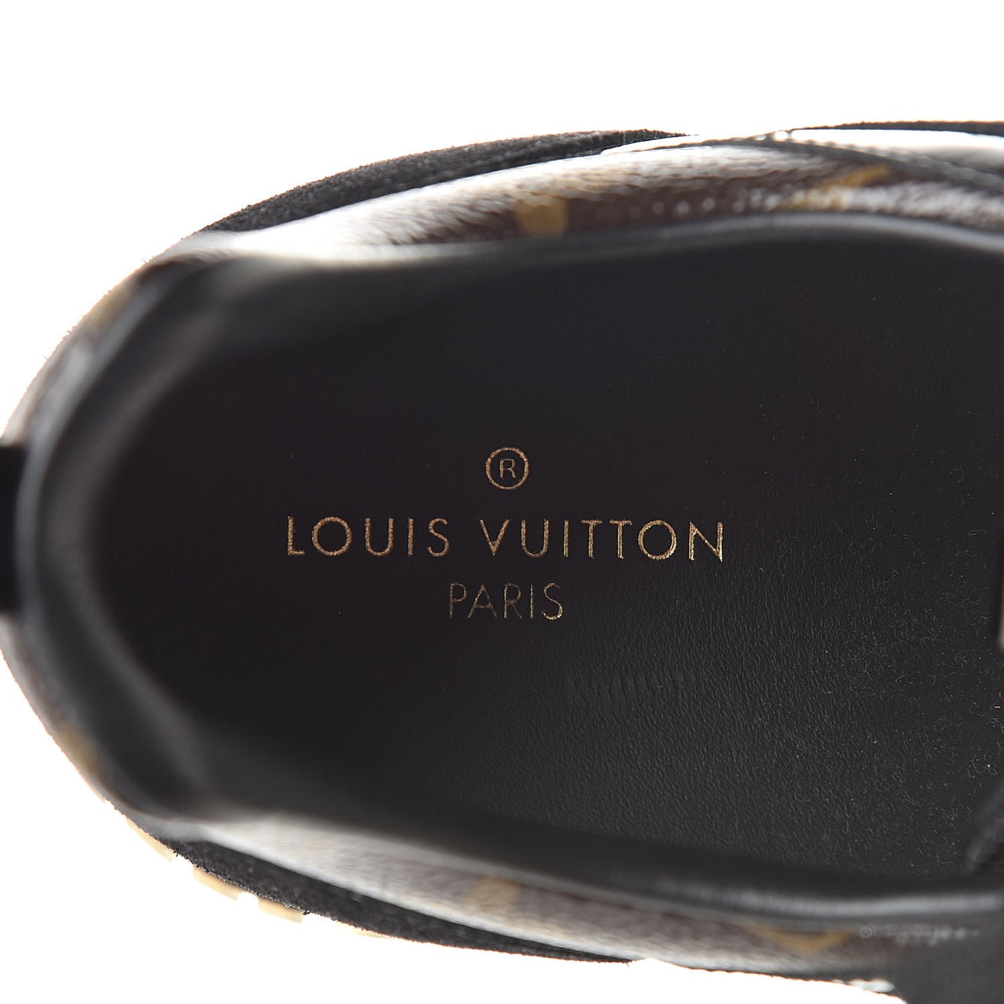 Suede Monogram Run Away Sneakers 40 Black