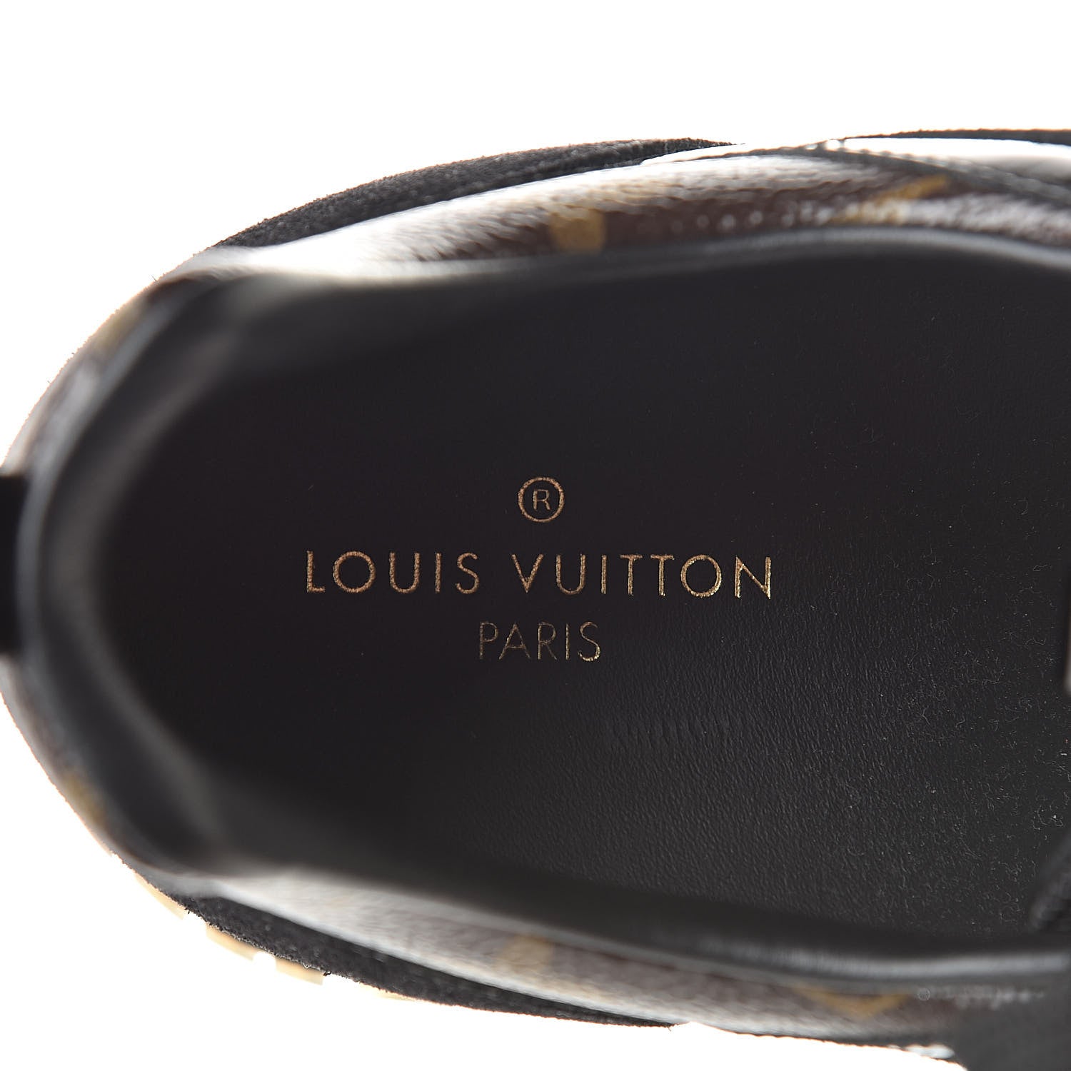 Louis Vuitton Suede Monogram Run Away Sneakers 40 Black 6 of 7