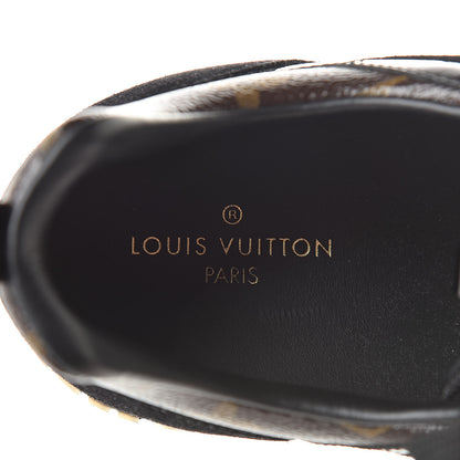 Louis Vuitton Suede Monogram Run Away Sneakers 40 Black 6 of 7