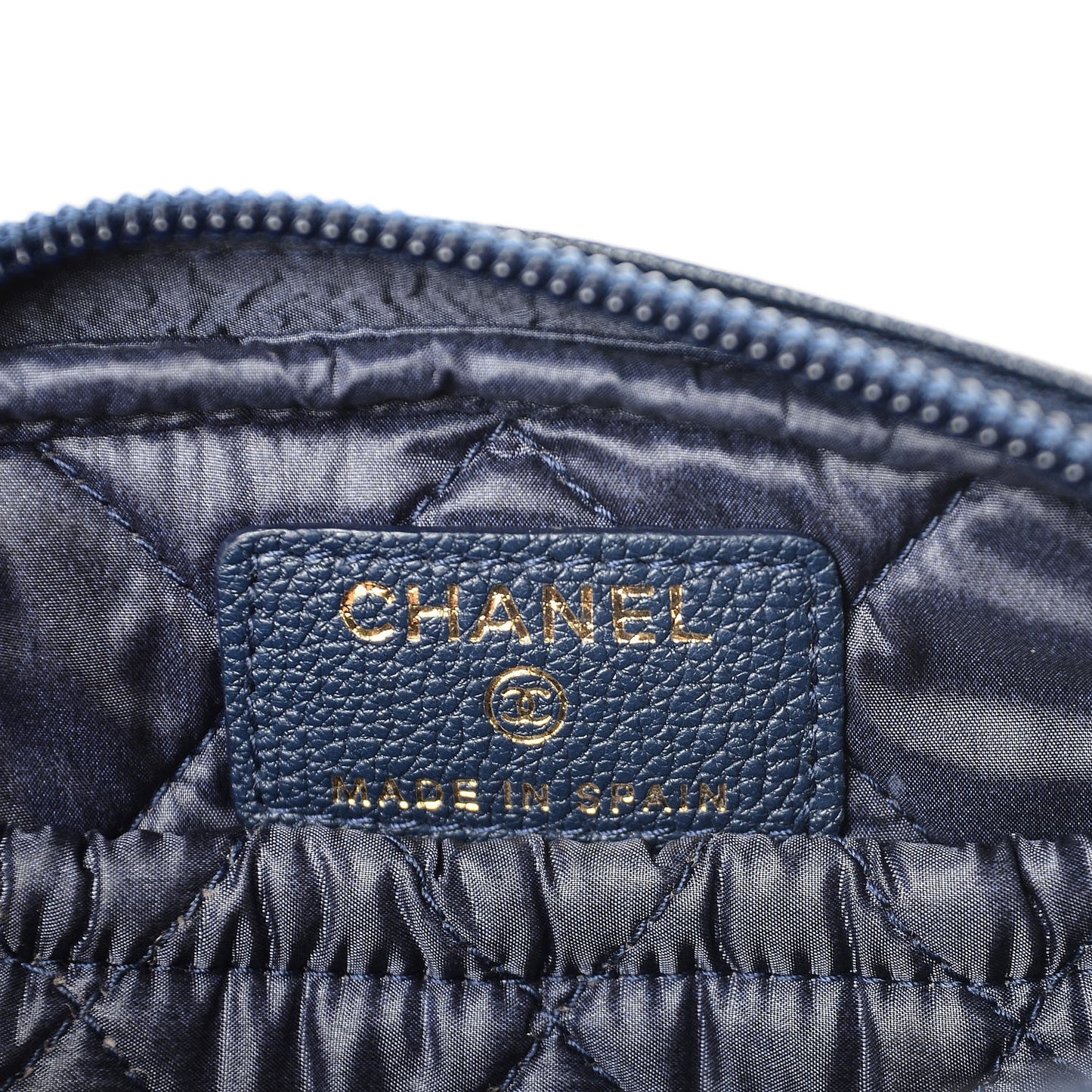 Goatskin CC Cosmetic Case Navy