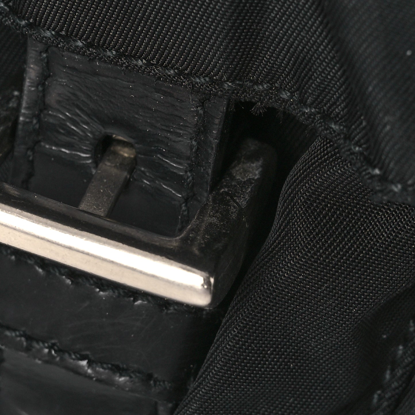 Tessuto Nylon Saffiano Small Backpack Black