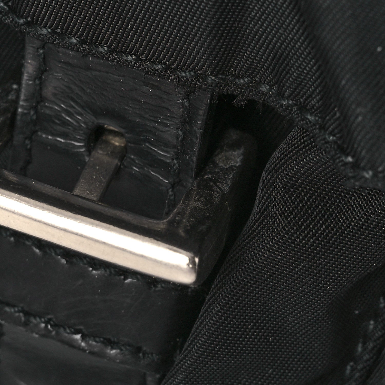 Prada Tessuto Nylon Saffiano Small Backpack Black 11 of 12