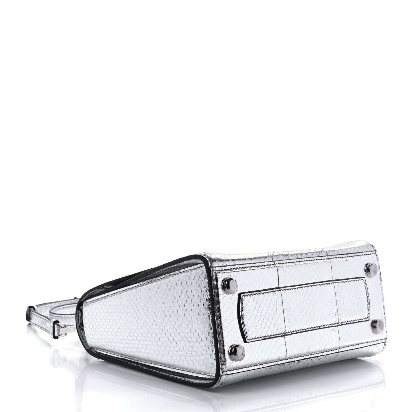 Metallic Snakeskin Medium Boxyz Silver