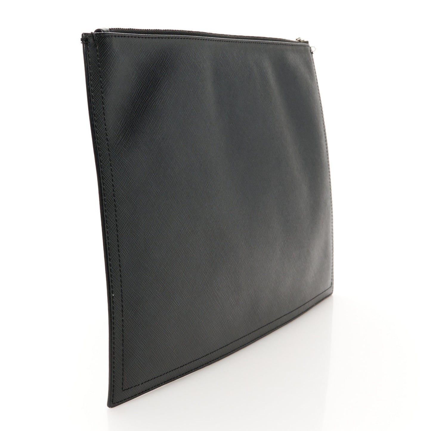 Texutured Coated Canvas Rottweiler Print Medium Cosmetic Pouch Black