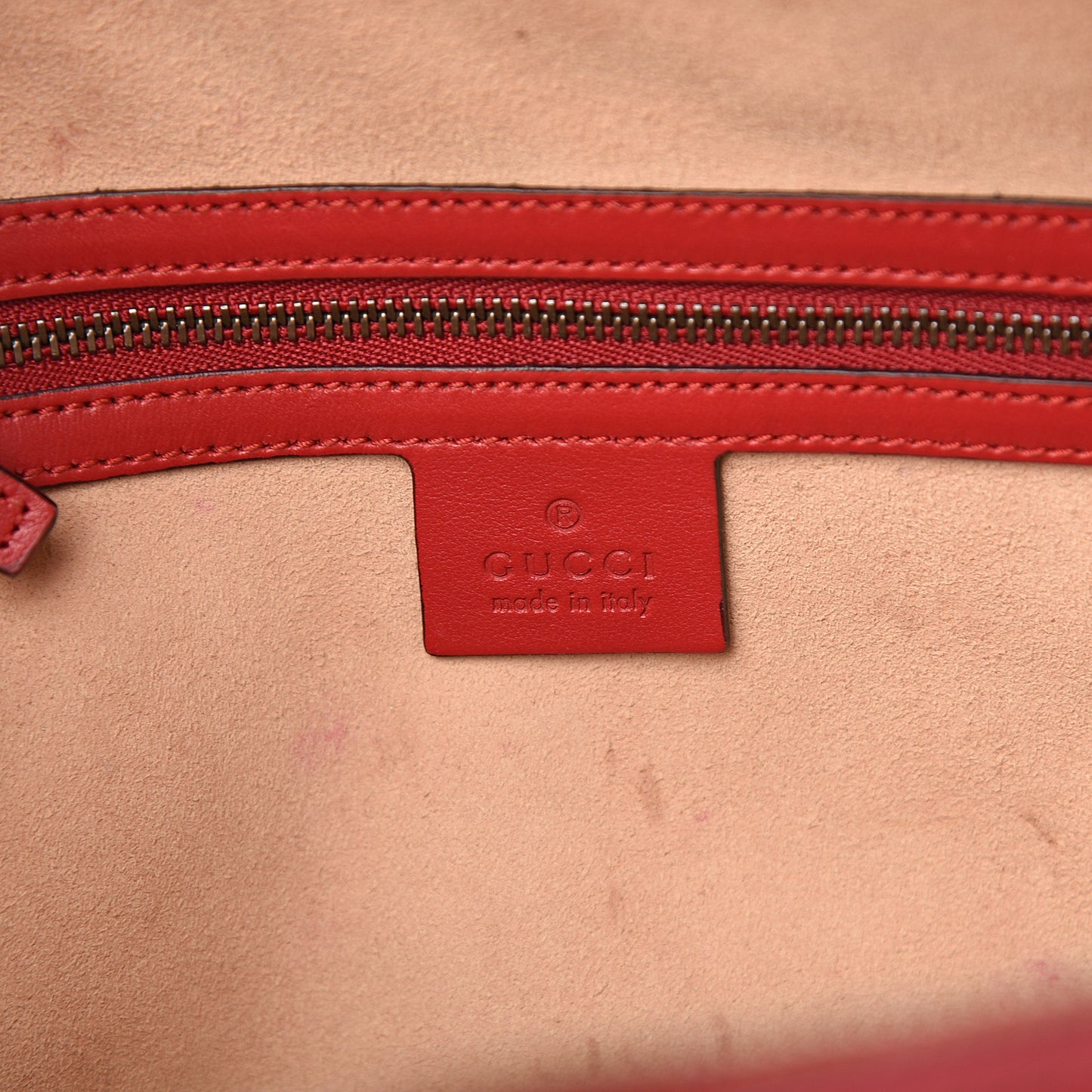 Calfskin Matelasse Sylvie Web Small GG Marmont Top Handle Shoulder Bag Hibiscus Red