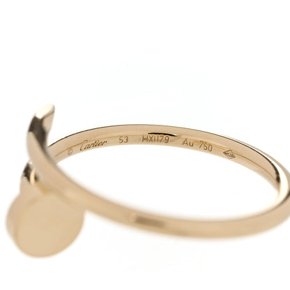 Cartier 18K Yellow Gold Small Juste Un Clou Ring 53 6.5 5 of 5