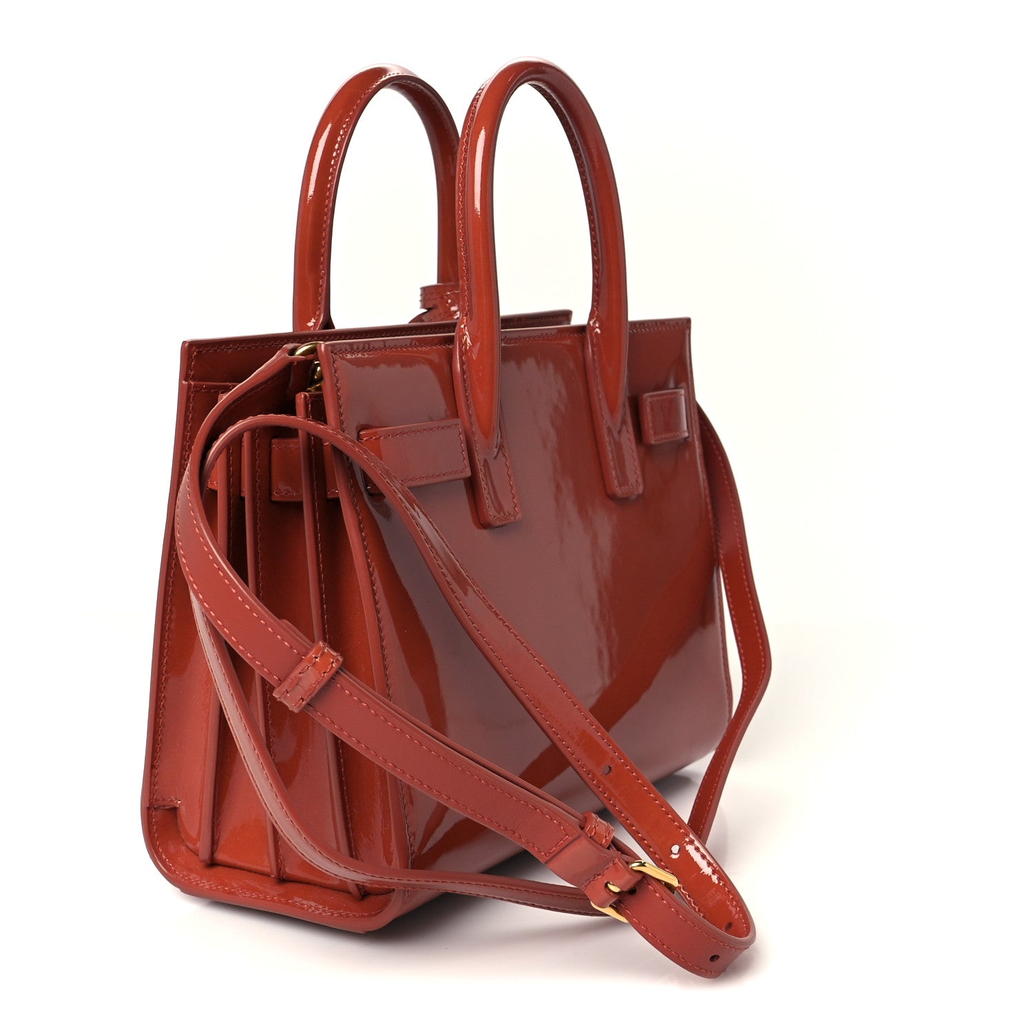 Saint Laurent Patent Nano Sac de Jour Mild Rose 3 of 10