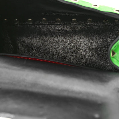 Valentino Garavani Calfskin Micro Rockstud Spike Shoulder Bag Fluo Green 5 of 8