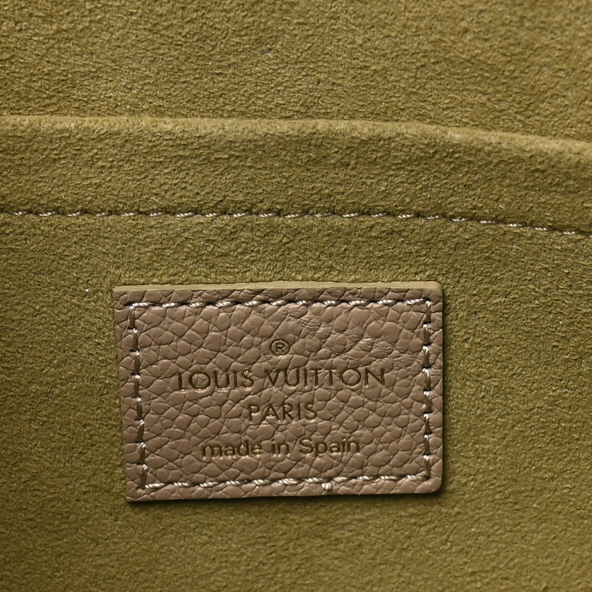 Louis Vuitton Empreinte Monogram Giant Felicie Pochette Khaki Creme 7 of 10