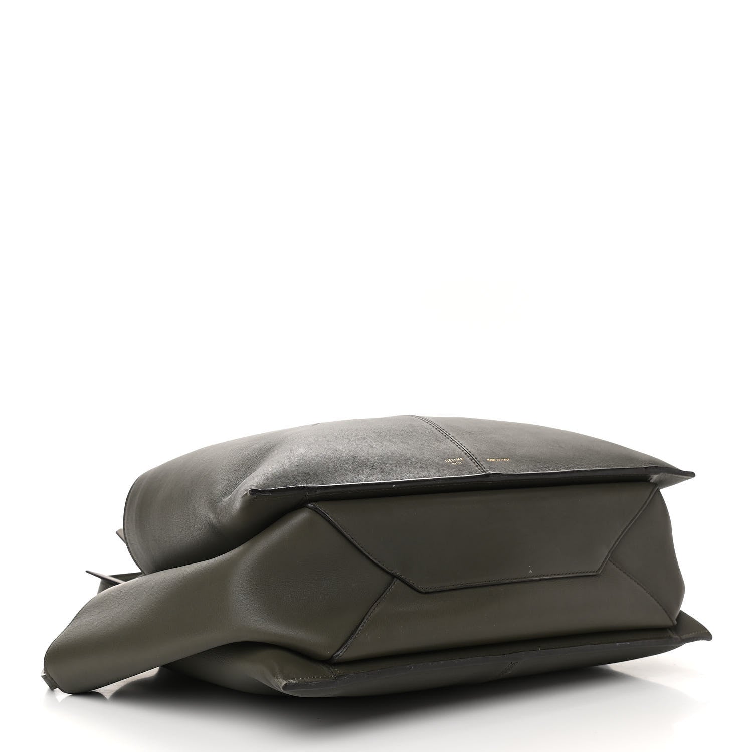 Celine Smooth Calfskin Medium Tri-Fold Bag Khaki 4 of 11