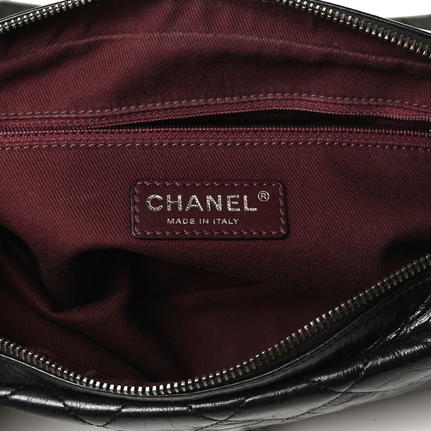 Glazed Calfskin Medium Duo Color Flap Black