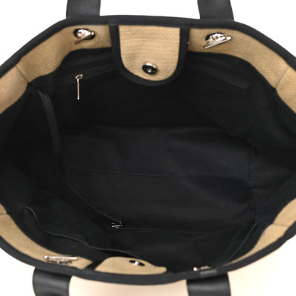 Chanel Canvas Medium Deauville Tote Beige Black 5 of 11