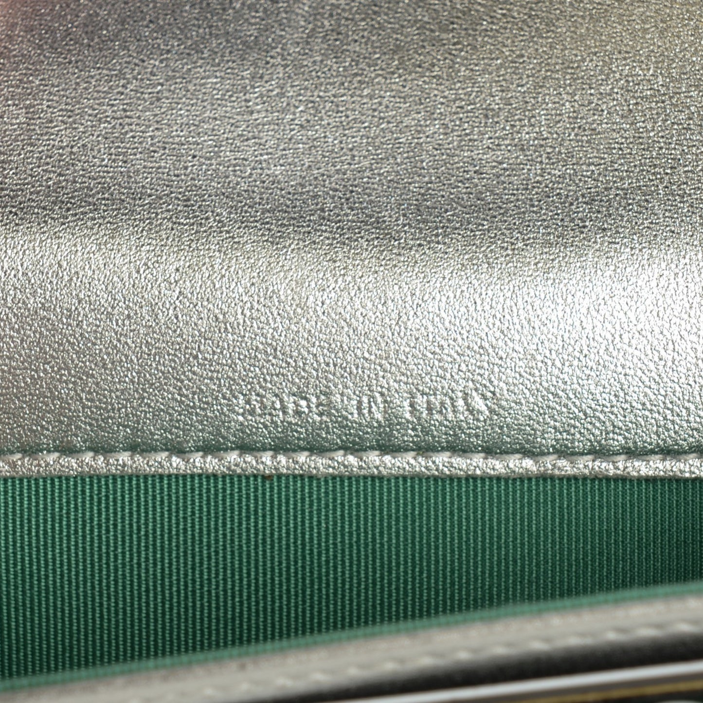 Lambskin Quilted CC Card Holder Silver