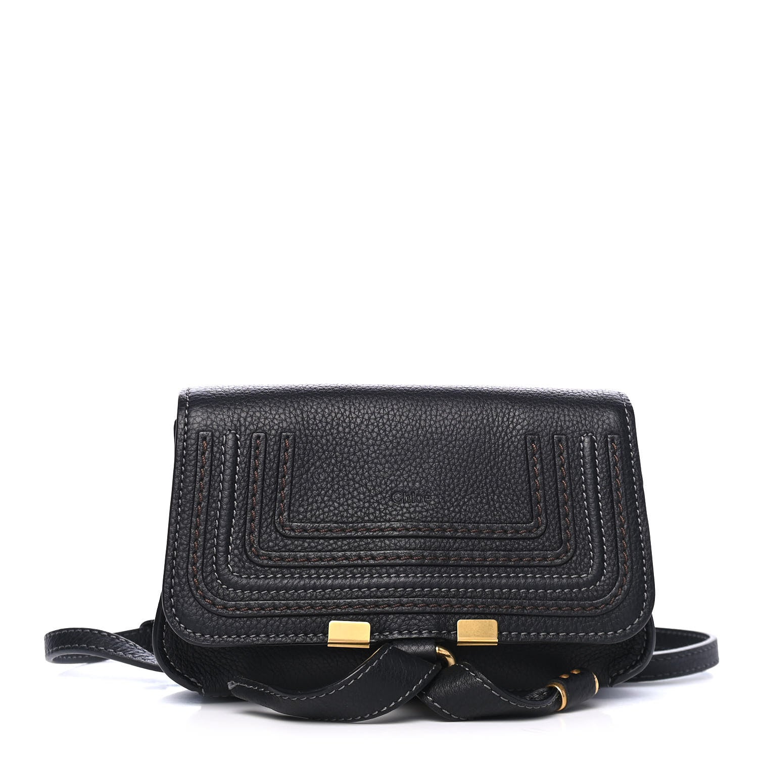 Chloe Calfskin Marcie Convertible Belt Bag Black 1 of 12