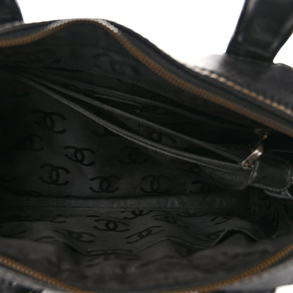 Chanel Calfskin Contrast Stitch Surpique Bowler Dark Brown 5 of 9