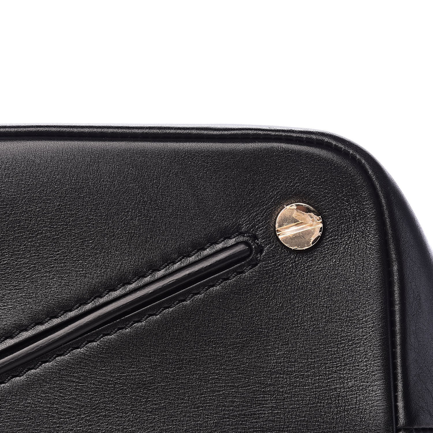 Valentino Garavani Calfskin Rockstud Medium Demilune Double Handle Satchel Black 21 of 23