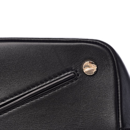 Valentino Garavani Calfskin Rockstud Medium Demilune Double Handle Satchel Black 21 of 23