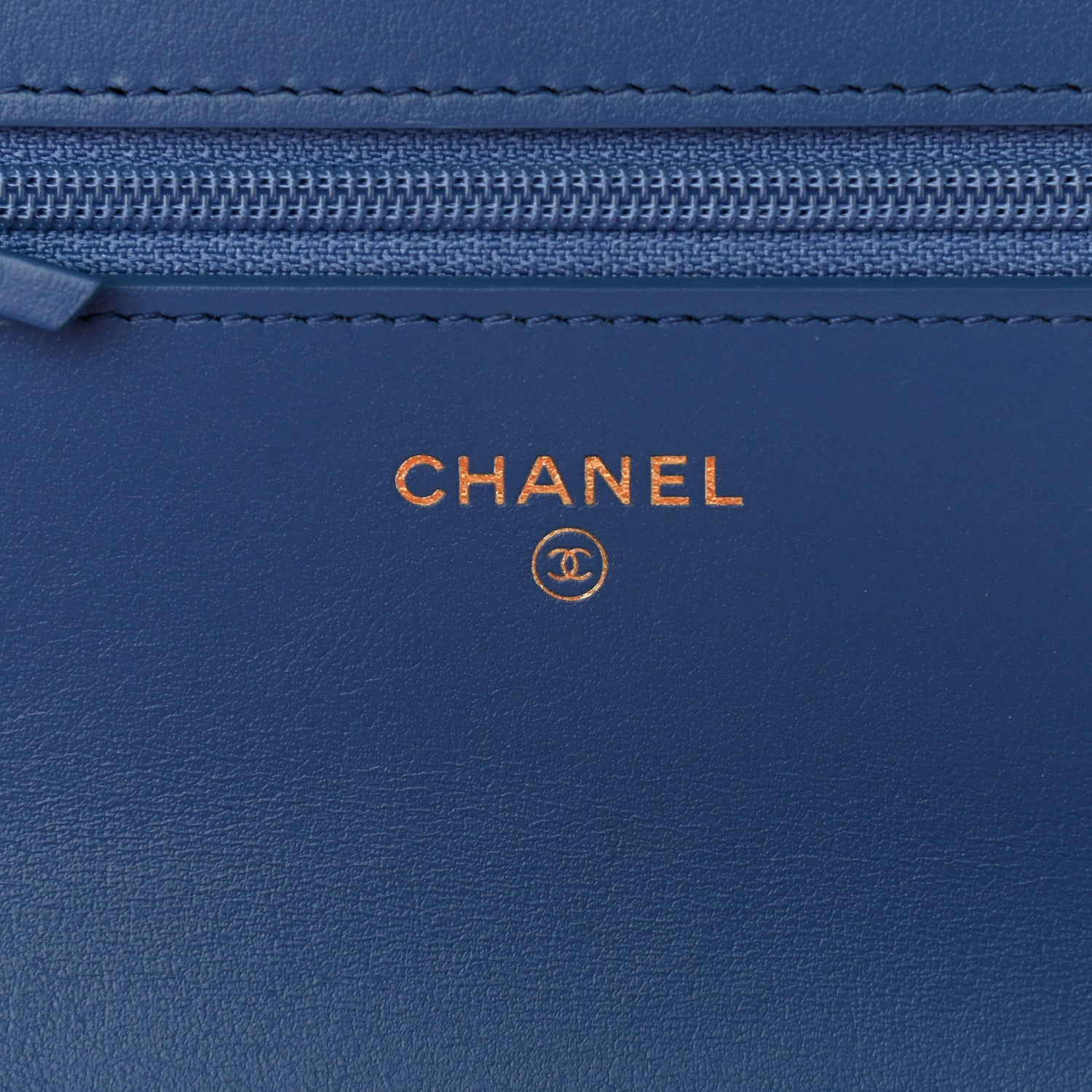 Chanel Denim Quilted Chanel 19 Wallet On Chain WOC Blue 6 of 12
