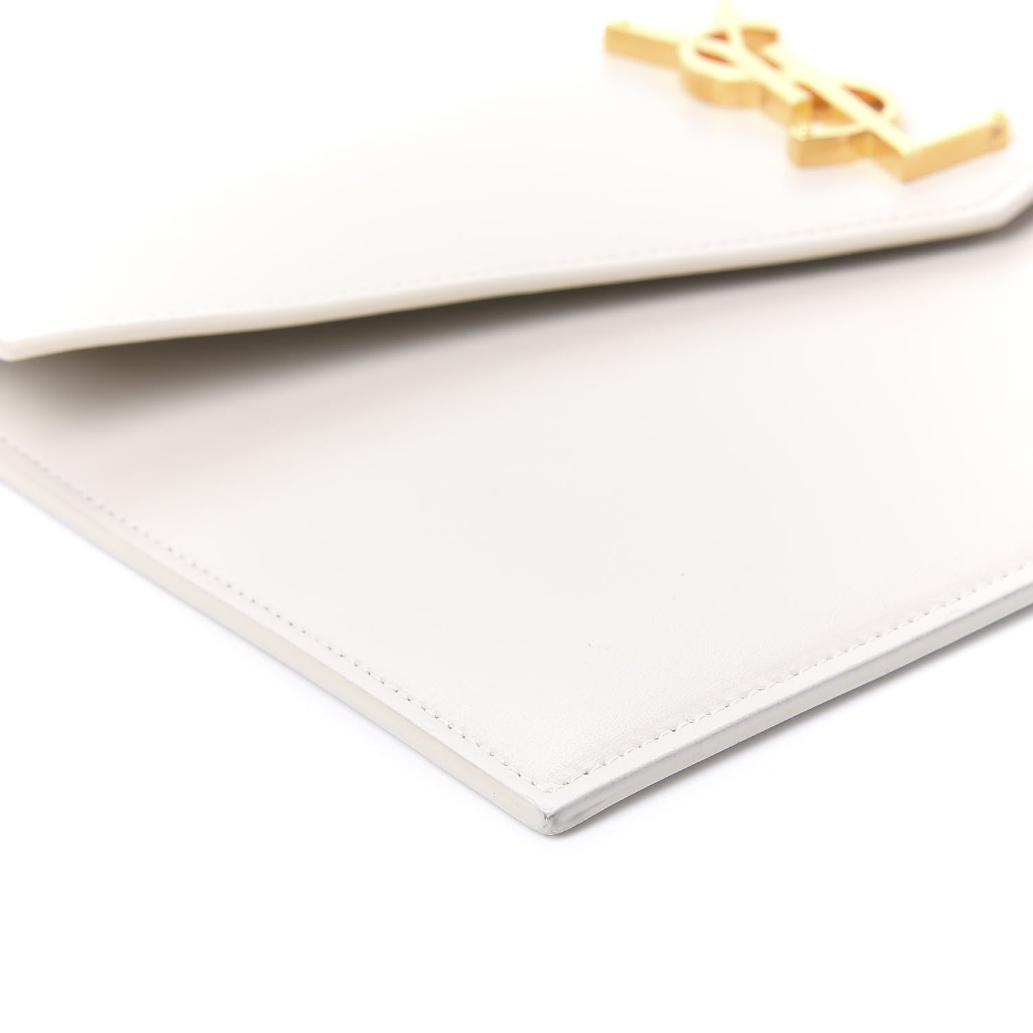 Saint Laurent Smooth Shiny Calfskin Uptown Pouch Crema Soft 5 of 9