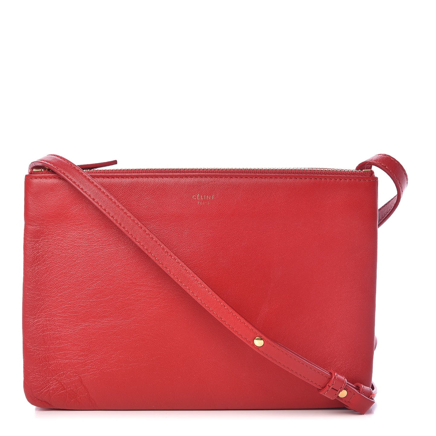 Lambskin Small Trio Crossbody Bag Red
