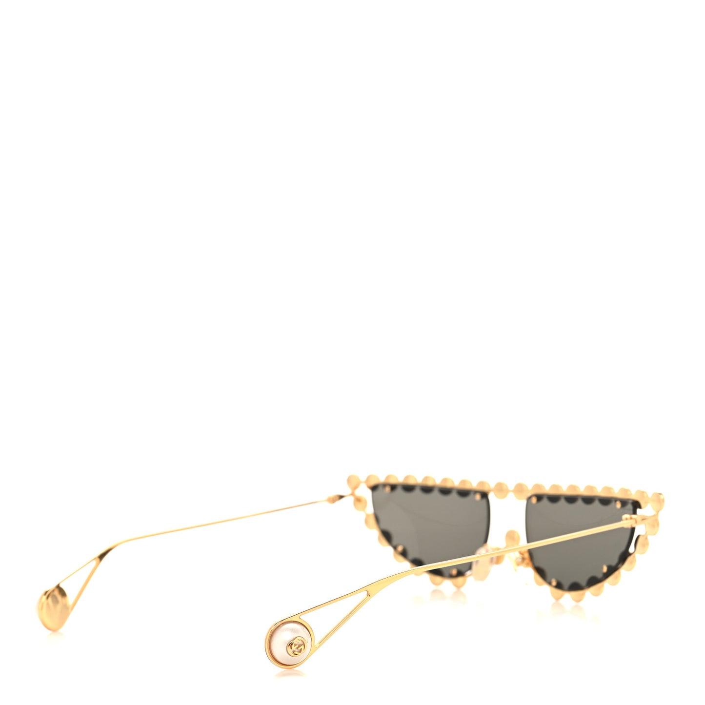 Metal Pearl Cat Eye Sunglasses GG0364S Gold