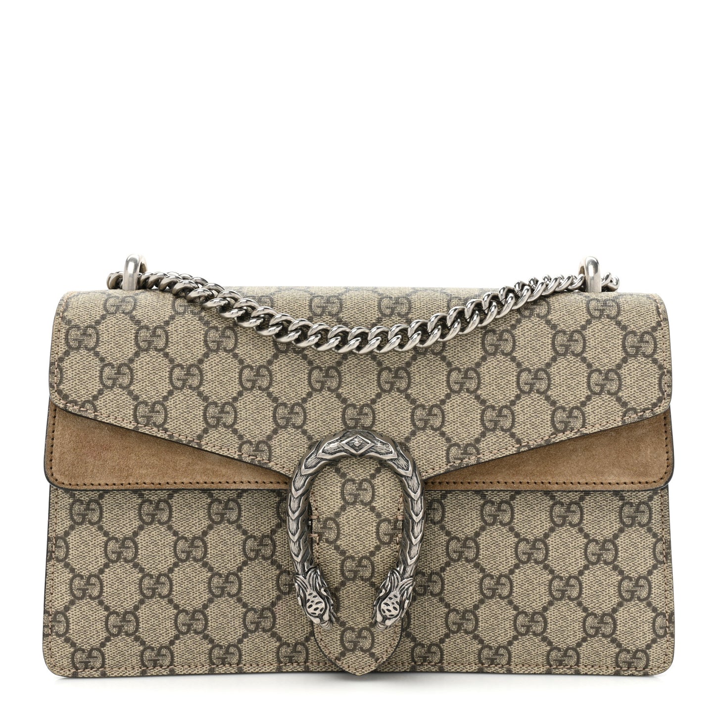 GG Supreme Monogram Small Dionysus Shoulder Bag Taupe