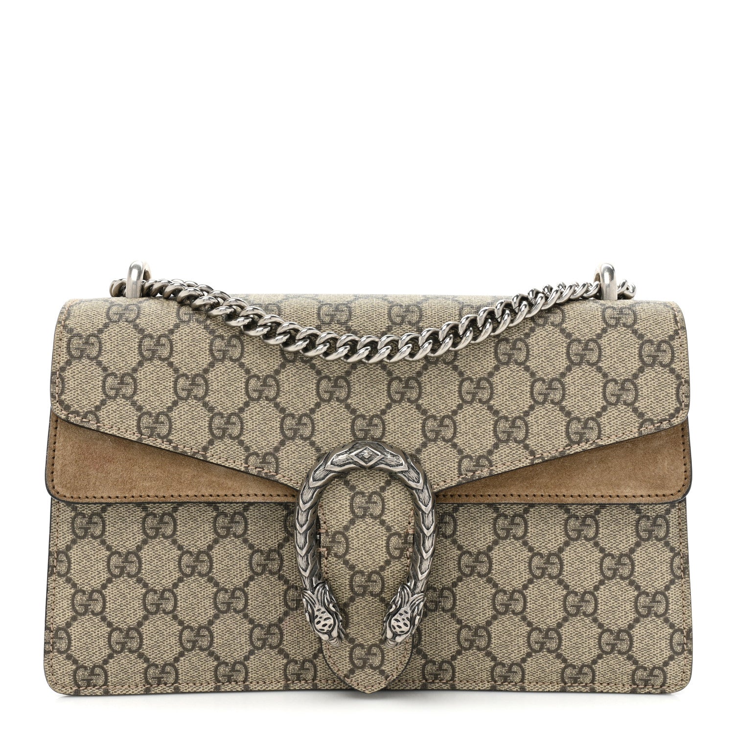 Gucci GG Supreme Monogram Small Dionysus Shoulder Bag Taupe 1 of 17