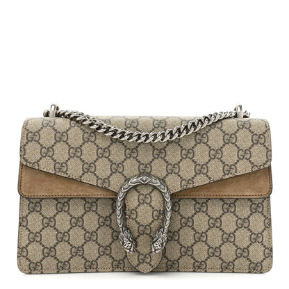 Gucci GG Supreme Monogram Small Dionysus Shoulder Bag Taupe 1 of 17