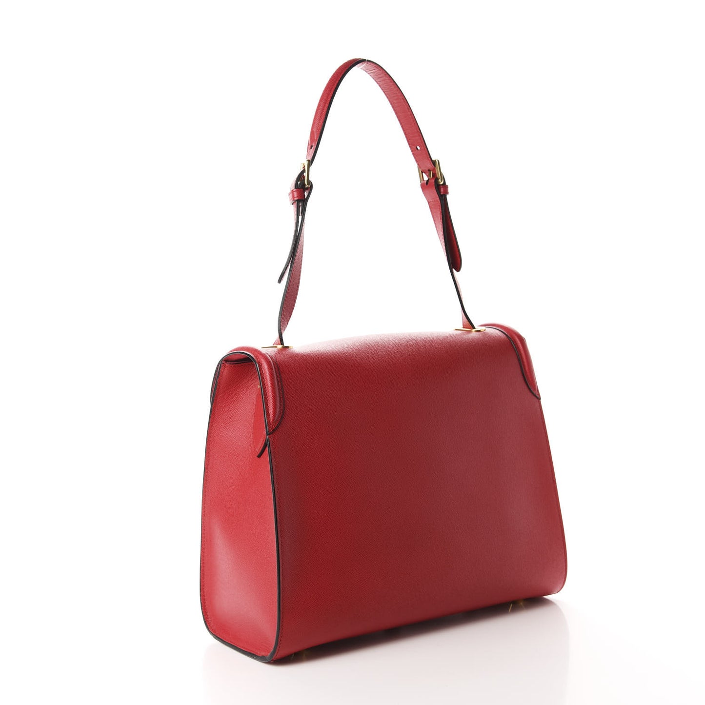 Grained Calfskin Heroine Shoulder Bag Red