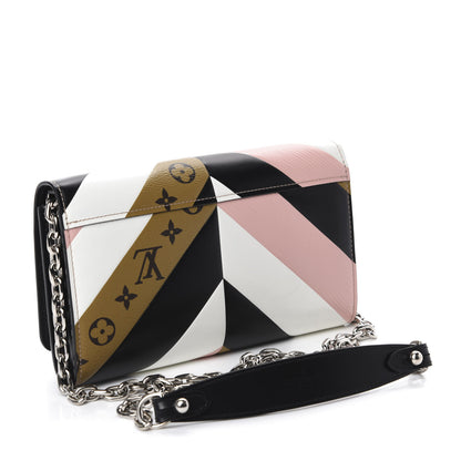 Louis Vuitton Epi Reverse Monogram Twist Chain Wallet Rose Ballerine 3 of 10