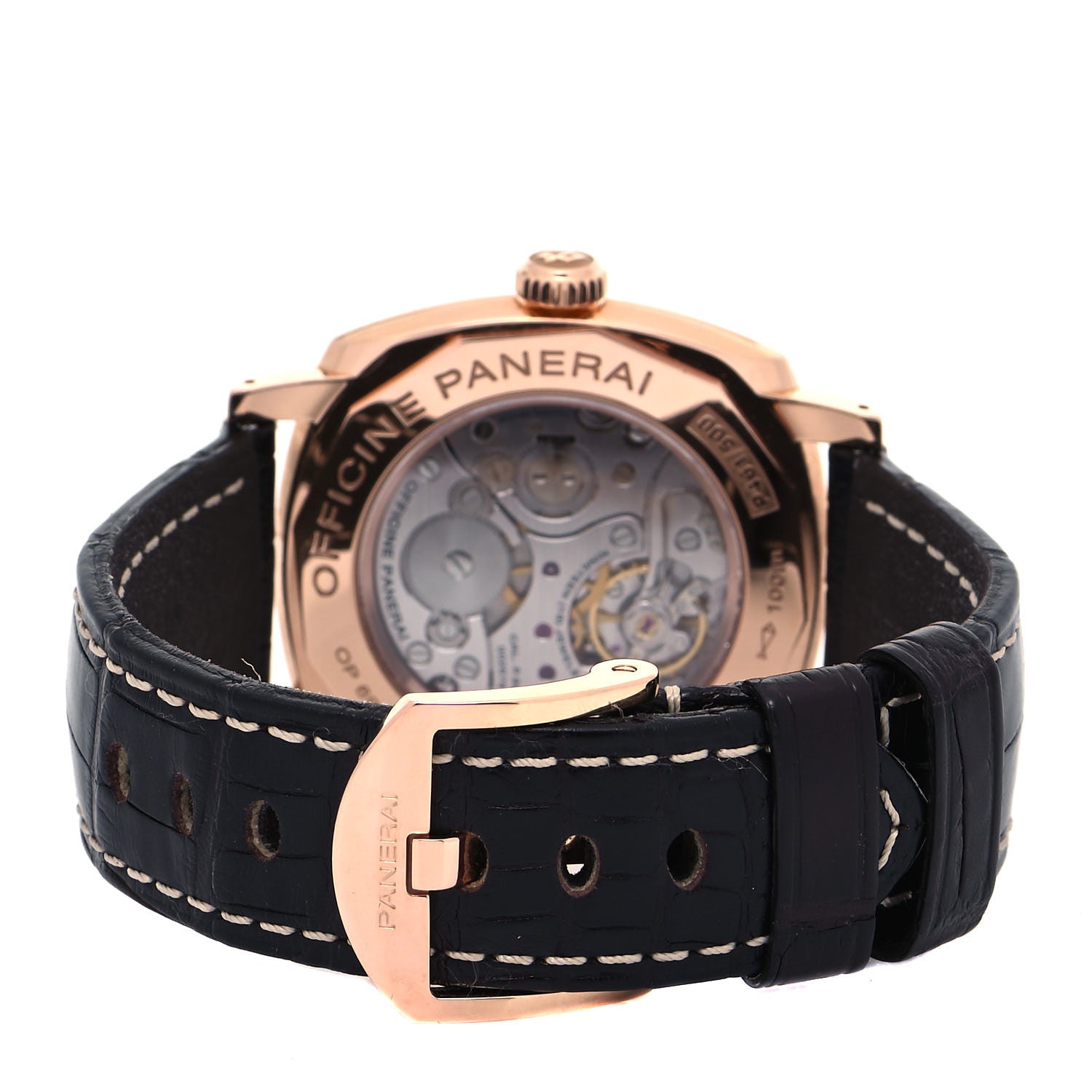 Panerai 18K Rose Gold Alligator 42mm Radiomir 1940 Manual Winding Watch Black PAM00575 3 of 5