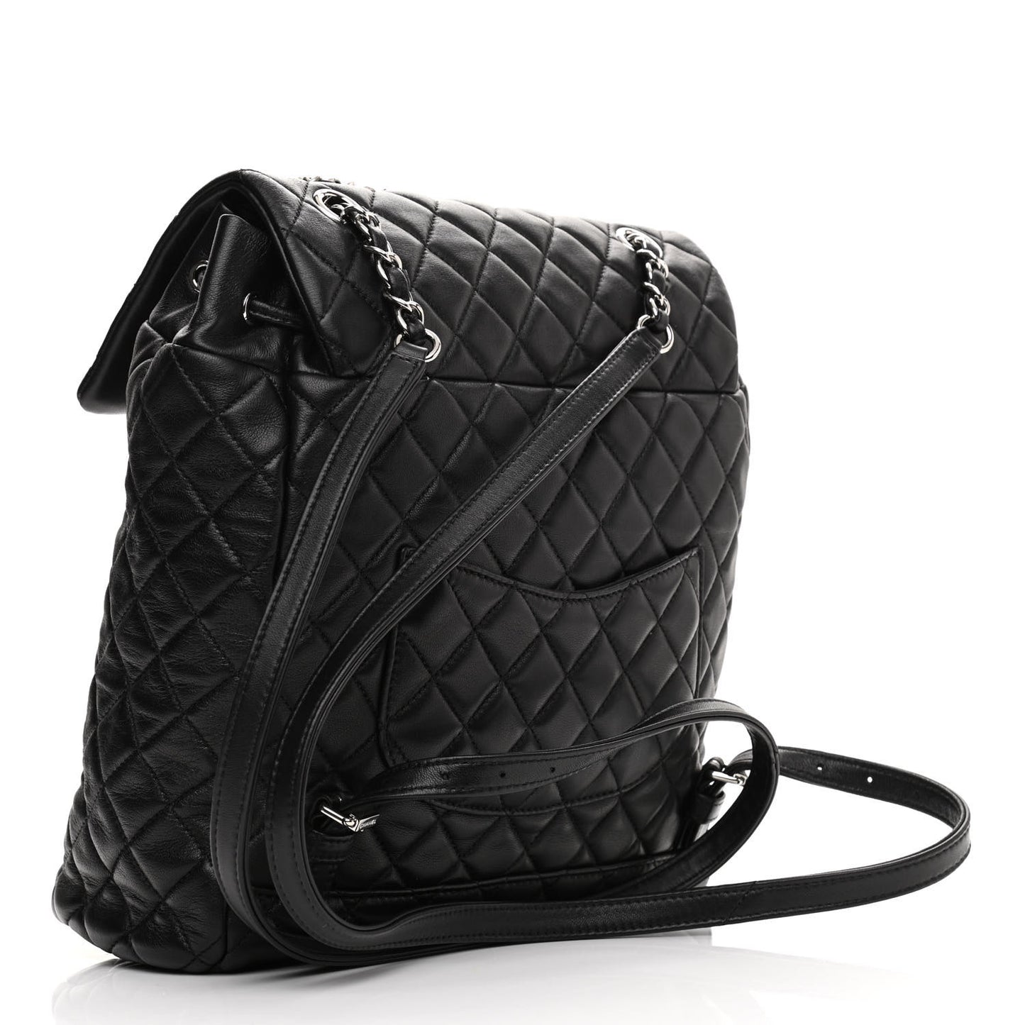 Calfskin Quilted Large Urban Spirit Backpack Black