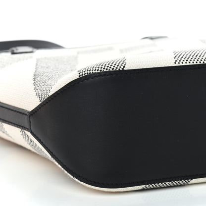 Hermes Swift H Canvas Cabas H En Biais 27 Black Ecru 8 of 9