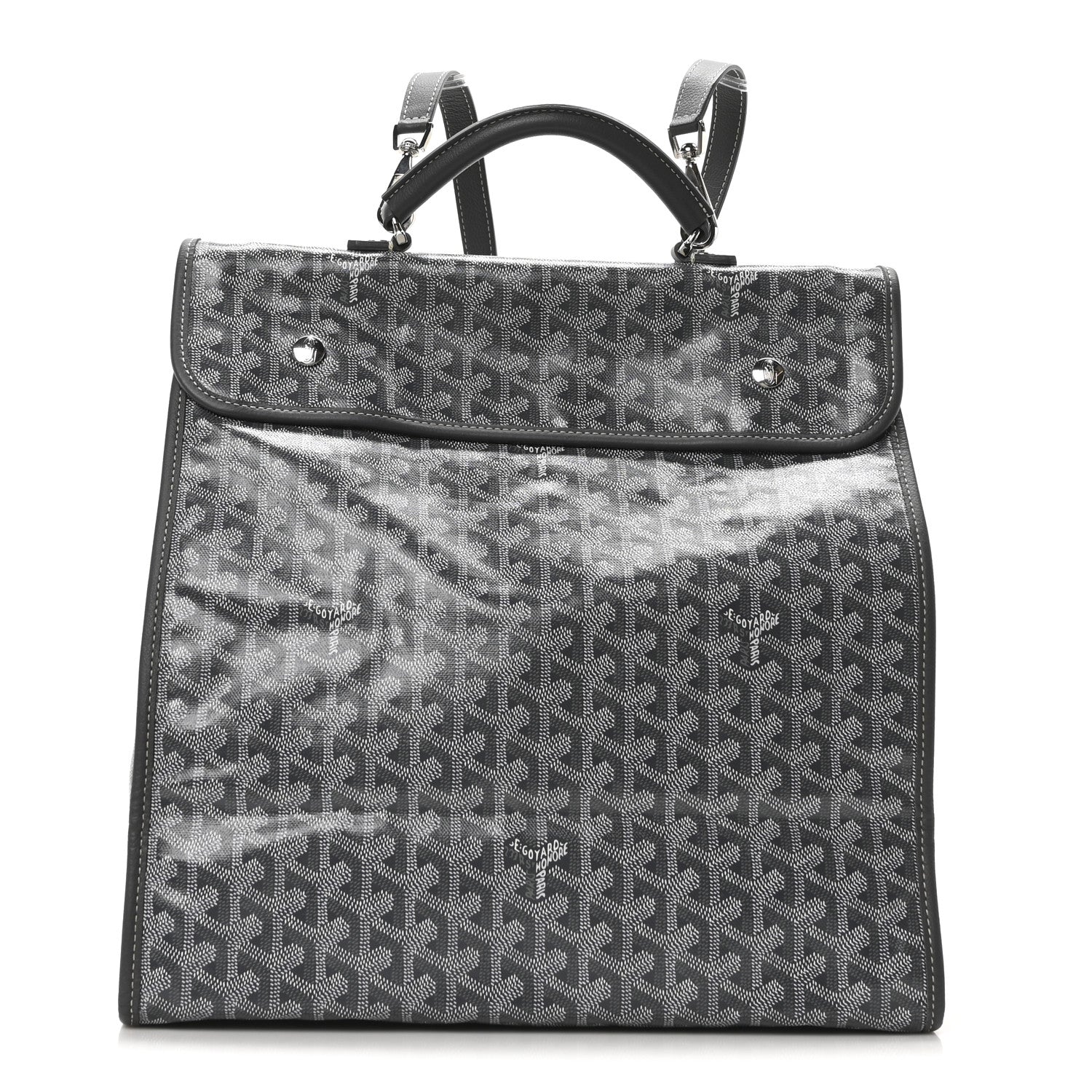Goyard Goyardine Saint Leger Soft Briefcase Backpack Grey 1 of 9