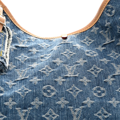 Louis Vuitton Monogram Denim CarryAll MM Blue 7 of 9