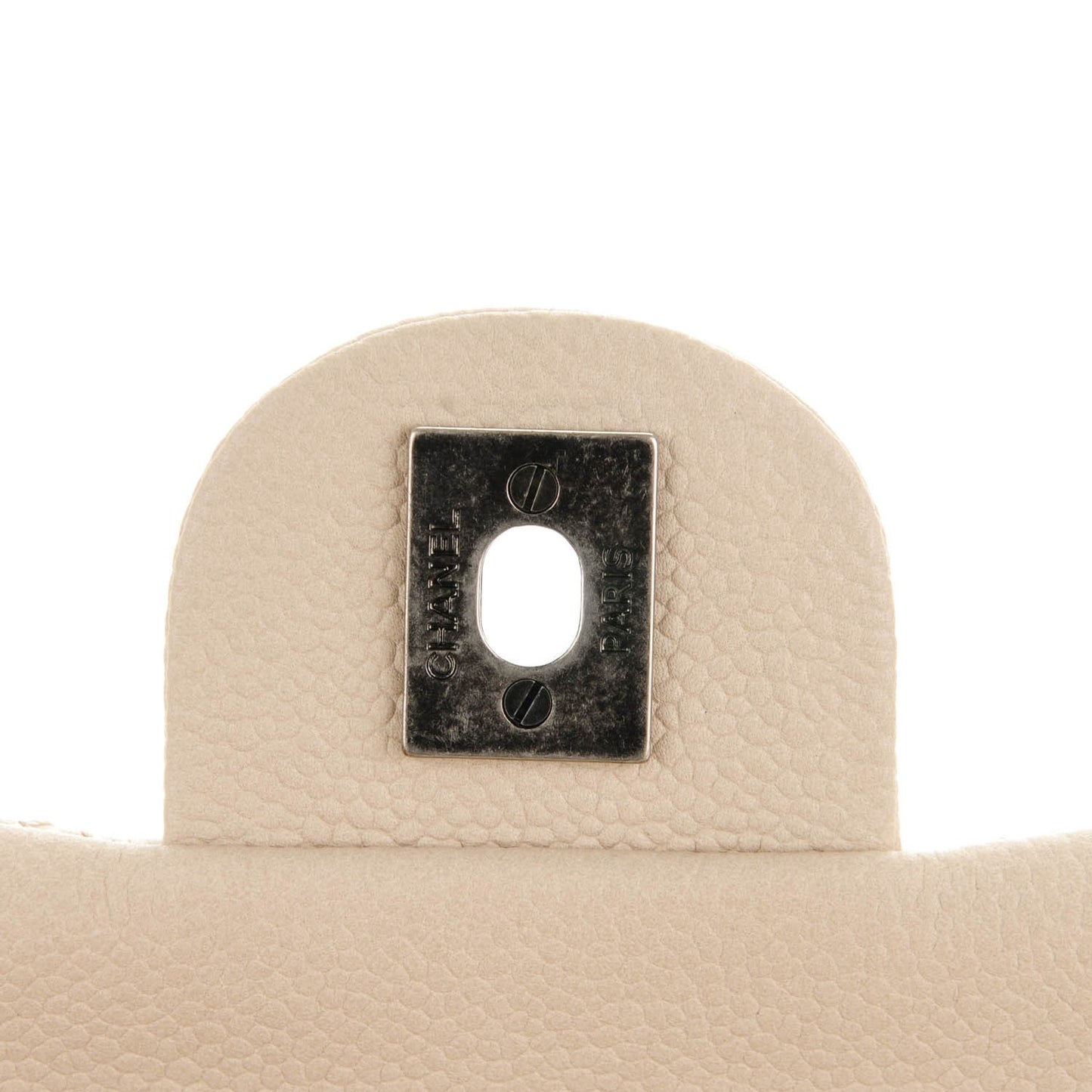 Caviar Quilted Medium Now and Forever Flap Ivory