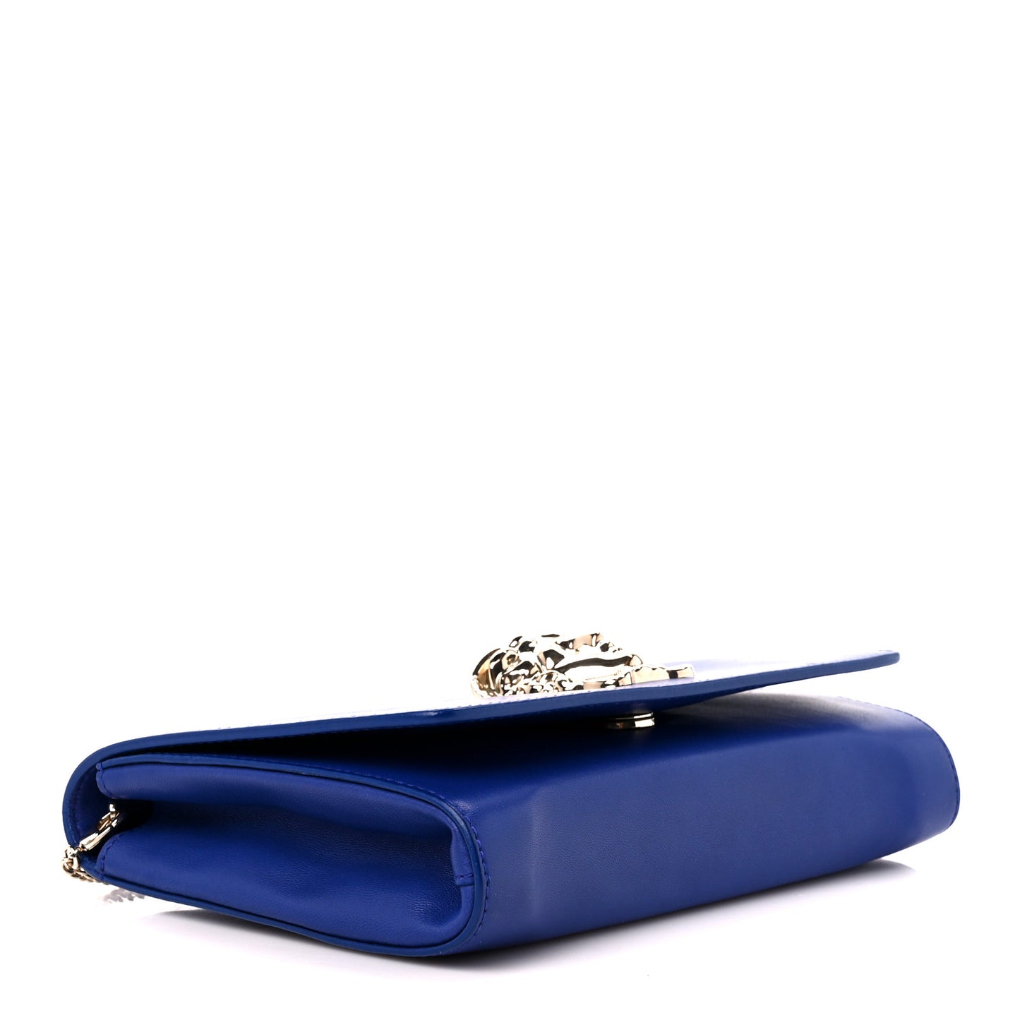 Lambskin Palazzo Chain Evening Bag Blue