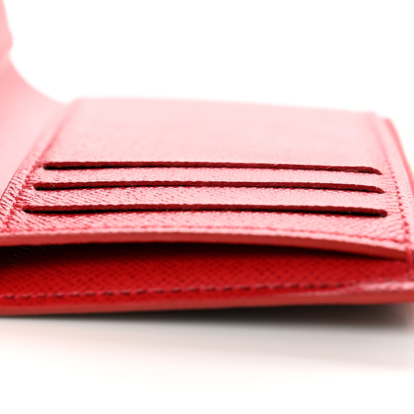 Damier Ebene Studded Victorine Wallet Cherry