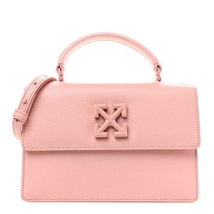 Off-White Saffiano Jitney 1.4 Top Handle Bag Pink 1 of 10