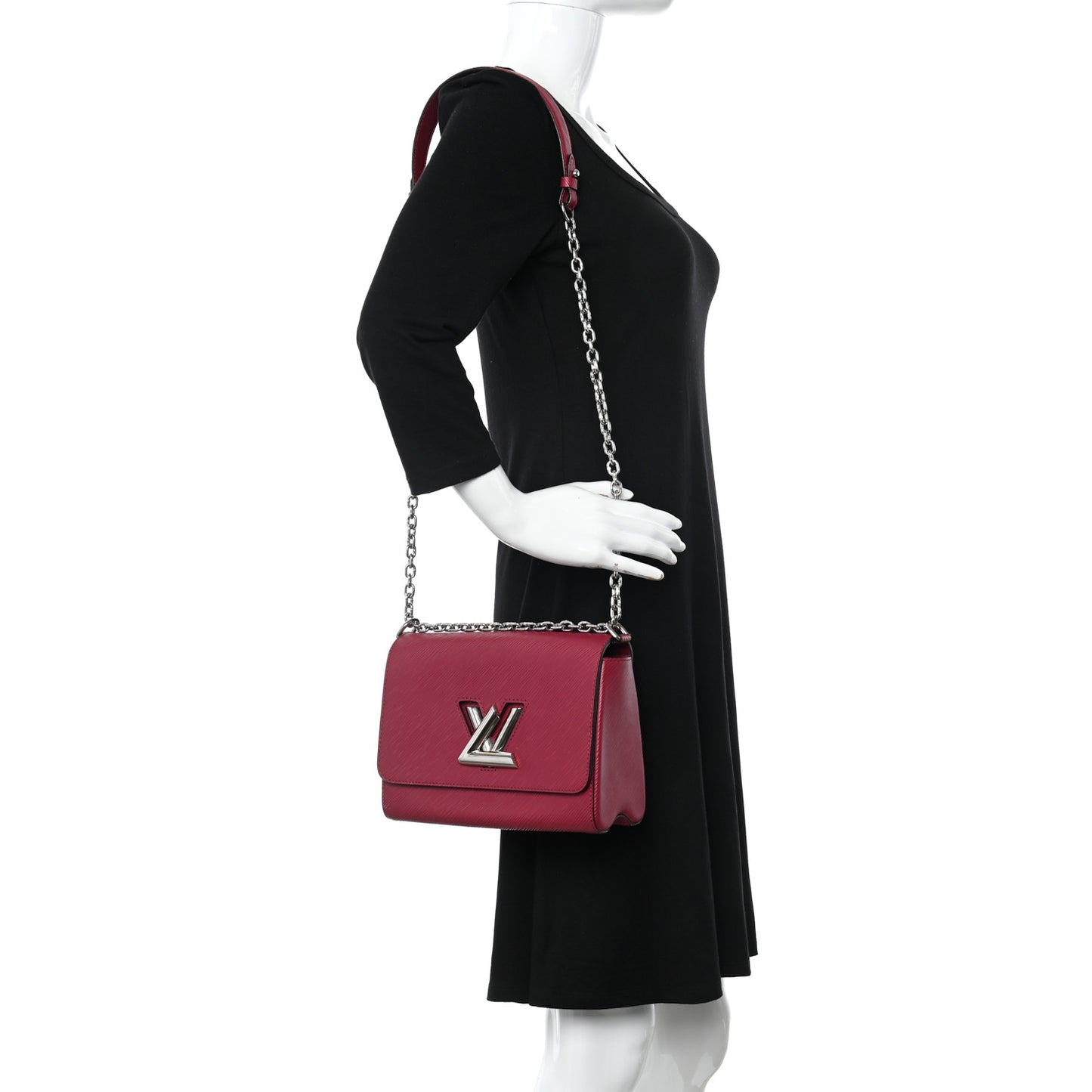 Epi Twist Shoulder Bag MM Fuchsia