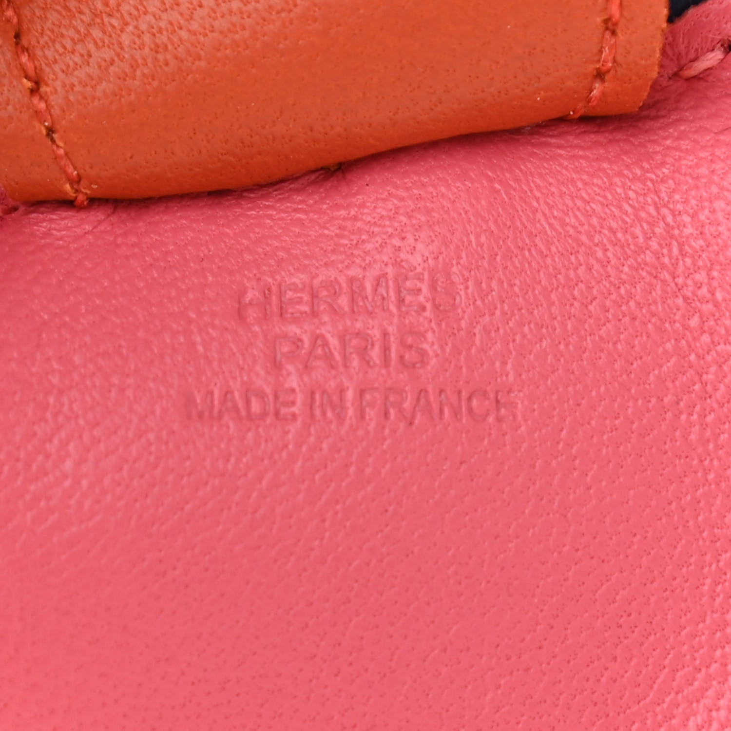 Hermes Milo Lambskin Grigri Rodeo Bag Charm MM Rose Azalee Cornaline Bleu De Malte 3 of 4