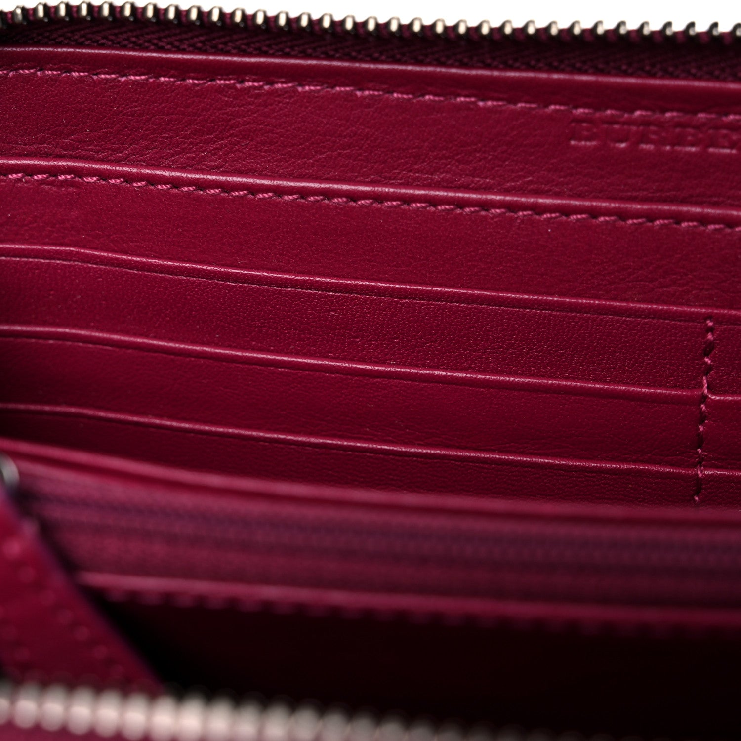 Burberry Patent Check Embossed Large Zip Around Wallet Raspberry Sorbet 9 of 12