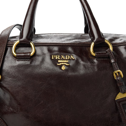 Prada Vitello Shine Bauletto Bruciato 9 of 9