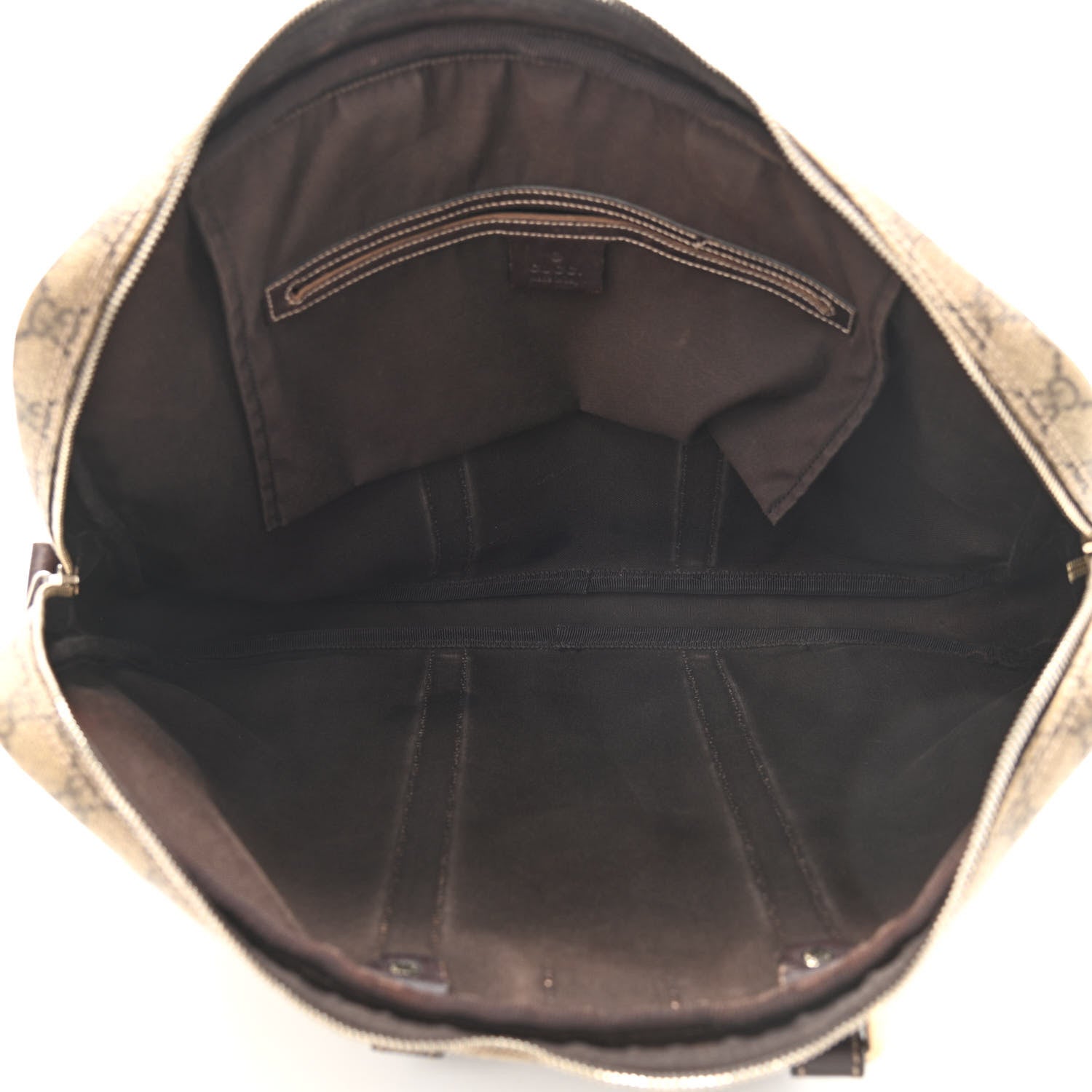 Gucci GG Supreme Monogram Selleria Calfskin Briefcase Beige Ebony Cocoa 4 of 16