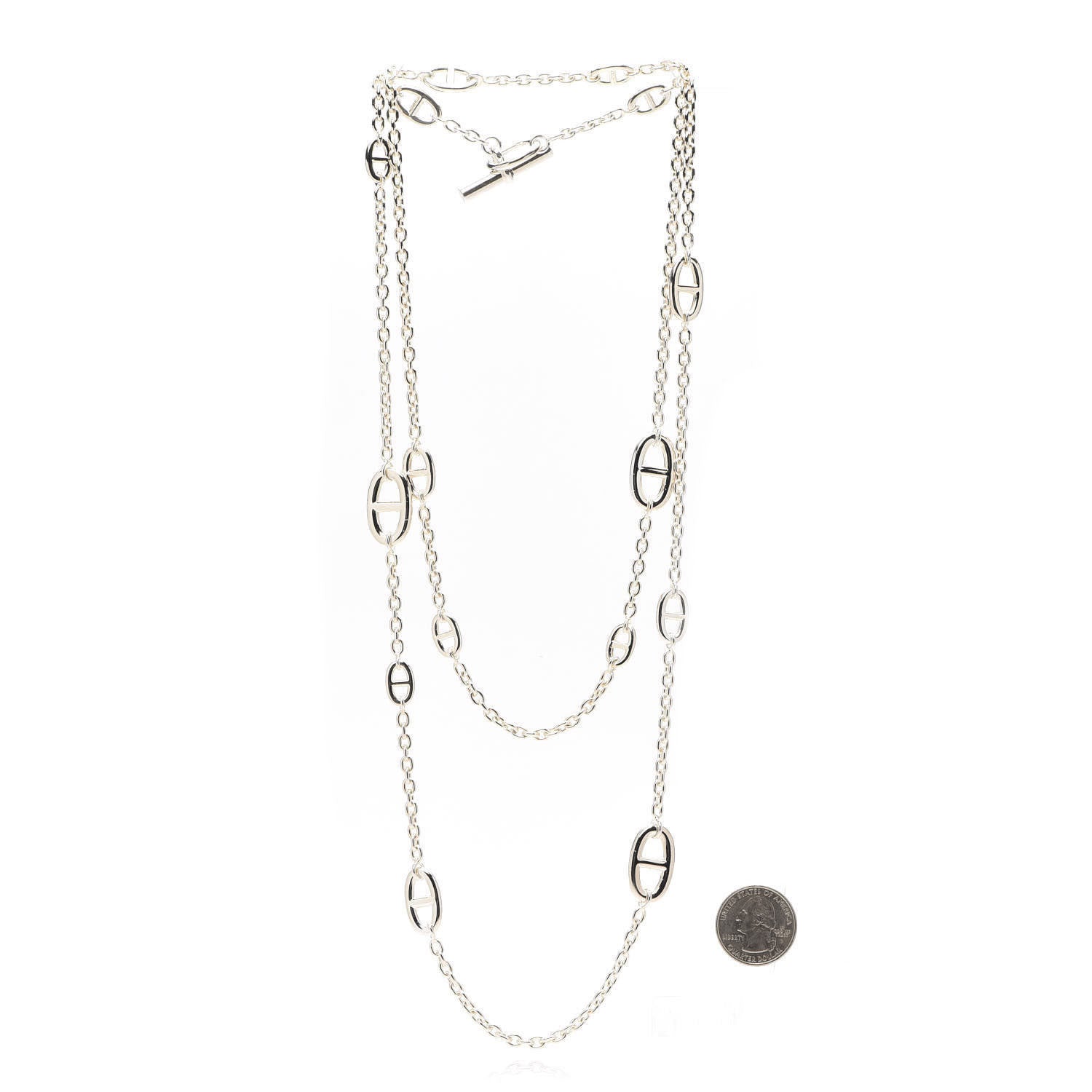 Hermes Sterling Silver Farandole Necklace 120 3 of 5