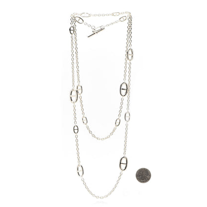Hermes Sterling Silver Farandole Necklace 120 3 of 5