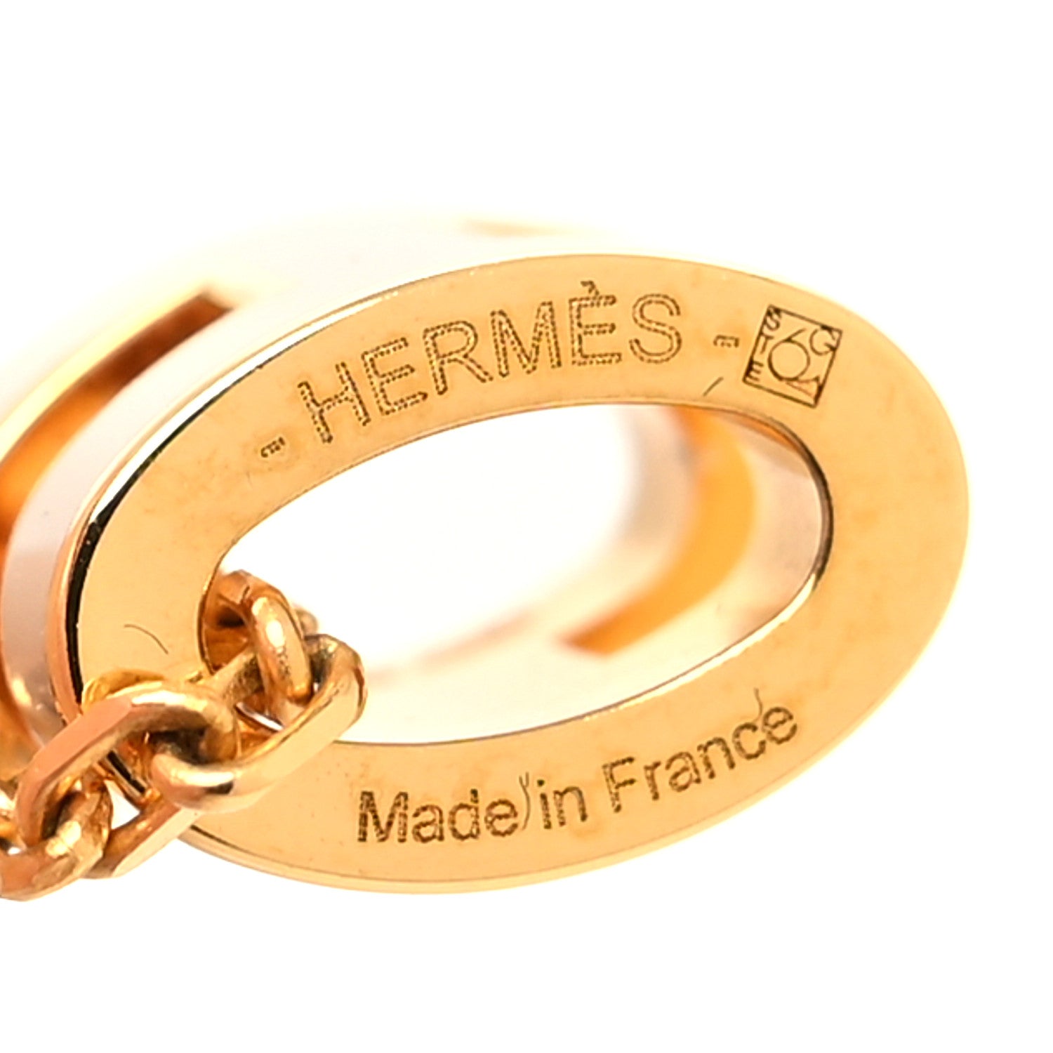 Hermes Lacquered Gold Mini Pop H Pendant Necklace Beige De Weimar 5 of 5